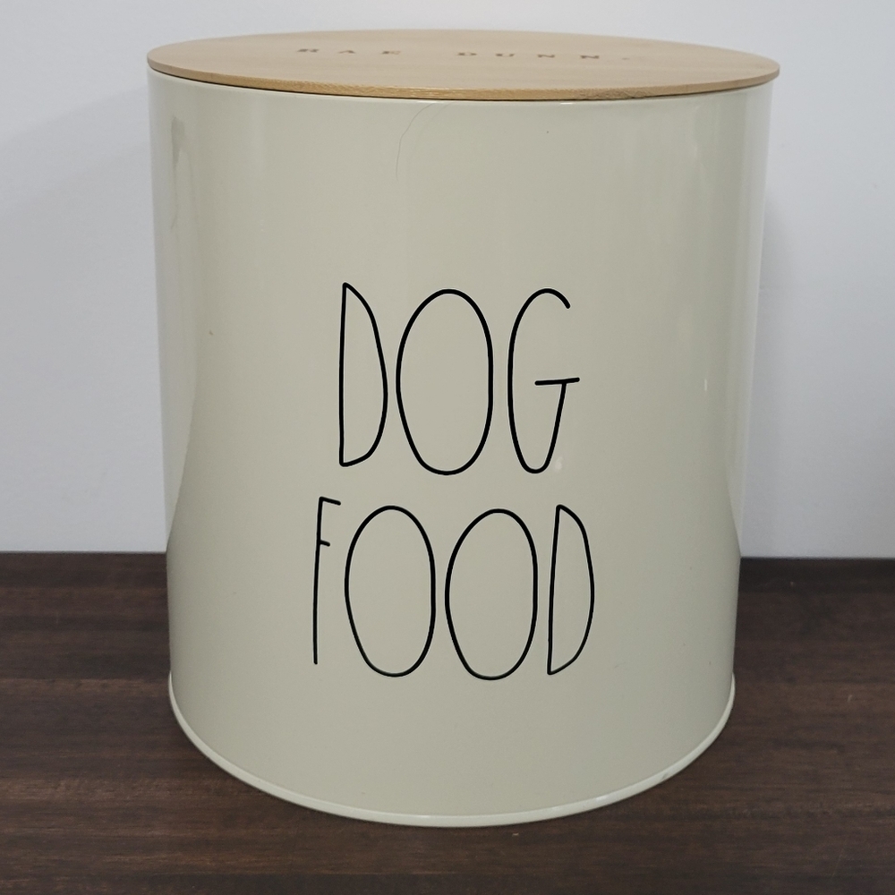 Rae Dunn Tin Dog Food Storage Container